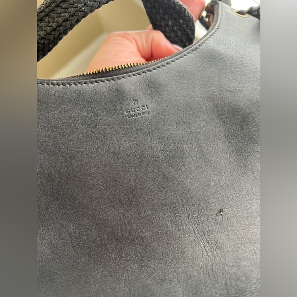 COPY - Gucci Crescent/ half moon Horsebit Leather Shoulder Bag - Picture 2 of 5